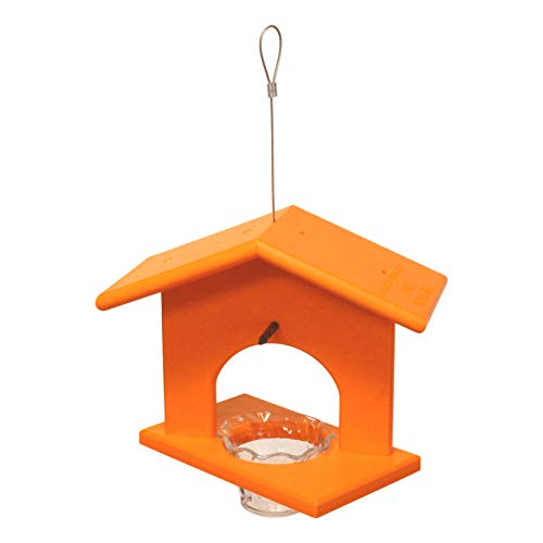 Amishtoybox.com Oriole Bird Feeder, Poly-Wood Hanging Oriole Jelly Feeder (Orange) #TOP1