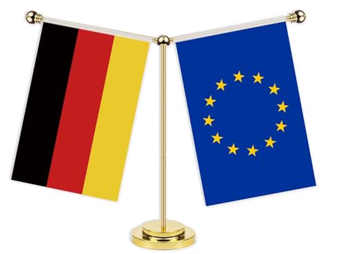 Drapeau de bureau Union europeenne Allemagne petit pavillon table 30cm