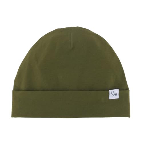 Image of Jersey Beanie Hat for Newborn Baby Boys Girls Silky Satin Lined Hats Bonnet Toddler Infant Little Kids Beanies Caps