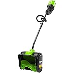 Greenworks 80V 12-Inch Electric Cordless Snow Shovel, 20ft Throwing Distance, 12" Wide & 6" Deep Clearing, Snow Thrower Blower Removal Tool for Patio/Driveway/Steps/Sidewalk/Winter Storm (Tool Only)