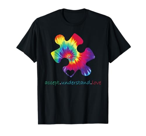 Autism Awareness Gift Vintage Tie Dye Autism Mom Dad Cute Camiseta