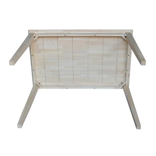 International Concepts Solid Wood Top Dining table, 30 x 48, Unfinished