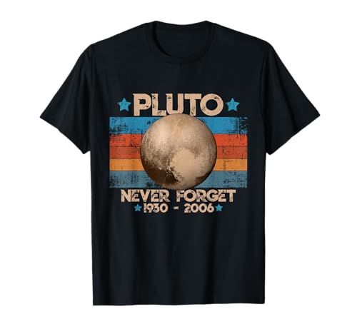 Vintage Never Forget Pluto Funny Retro Astronomy Space T-Shirt