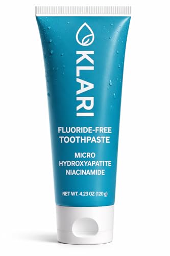 Hydroxyapatite Toothpaste (Micro, Not Nano) – KLARI 7.5% Micro Hydroxyapatite + Niacinamide (B3) for Enamel Remineralization & Sensitive Teeth Care - Fluoride-Free + SLS-Free - Light Mint 4.23 oz