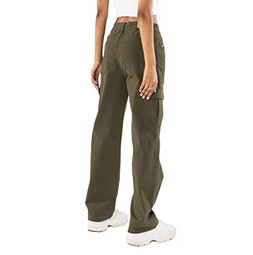 Nina Carter Damen Cargo Jeans Q1885 High Waist Cargohose