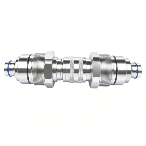 Image of AT406475 AT406474 Hydraulic Flat Face Coupler Male & Female Set 7246799 7246802 Replacement for John Deere 318E 319E Bobcat E32 E34 E35 E42 S130 S150 S185 S250 S450 S550
