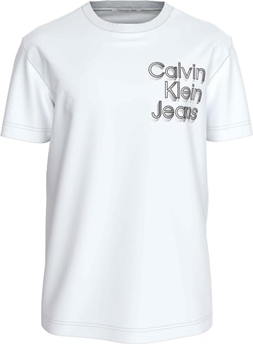 Calvin Klein Jeans Stacked Euphoric t-shirt noir classique pour homme