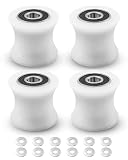 Total Trainer Rollers Wheels Set of 4 Fit for Models DLX DLX II DLX III Adv DLX Pilates Pilates Pro 2500 3000 4000 570 2000, White