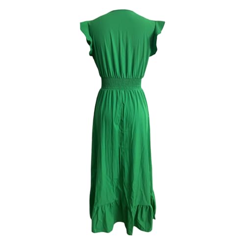 Robe longue fluide col en V confortable et élégante - 5