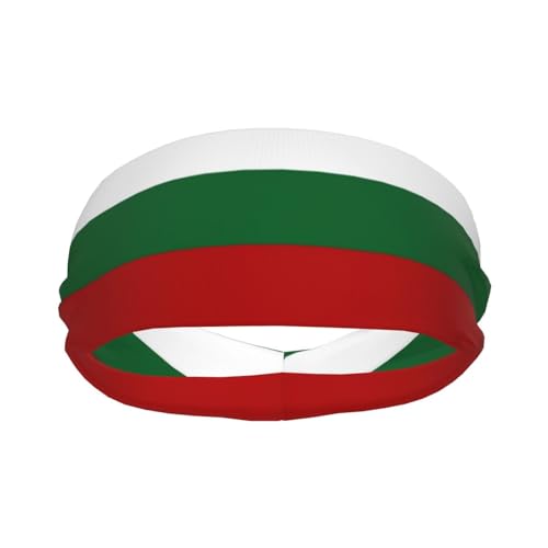 Banda Elástica con Estampado De La Bandera Nacional De La República De Bulgaria para Mujeres Y Hombres Banda para El Cabello Deportiva Que Absorbe La Humedad para Correr Fútbol Tenis Unisex