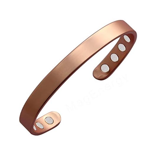 Copper Bracelet for Men and Women 99.9% Pure Copper Bangle 6.5" Adjustable for Arthritis with 8 Magnets for Effective Joint Pain Relief, Arthritis, RSI, Carpal Tunnel