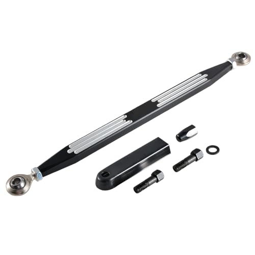 TUINCYN Levier de liaison avec bande de crâne pour Harley Davidson Electra Softail Road King (1980-2021) Levier de vitesse de moto noir