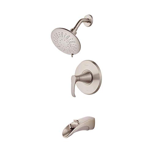 Pfister 8P8-WS2-BRSK Brea Single-Handle 3-Spray Tub and Shower Faucet in Brushed Nickel