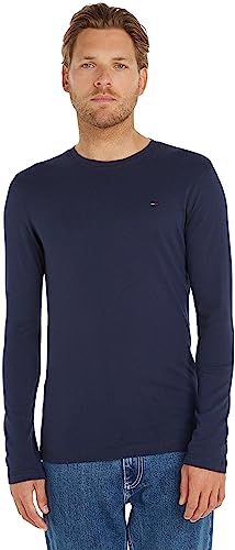 Tommy Jeans Maglietta Maniche Lunghe Uomo TJM Original Maniche Lunghe, Blu (Black Iris), XL