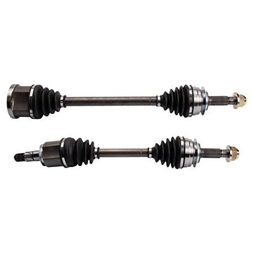 Image of TRQ Front Driver and Passenger Side CV Axle Assembly Set 2 Piece for 2013 Infiniti EX37 2013 G37 X Coupe 2014-2015 Q50 2014-2015 Q60 Coupe 2014-2017 QX50 AWD
