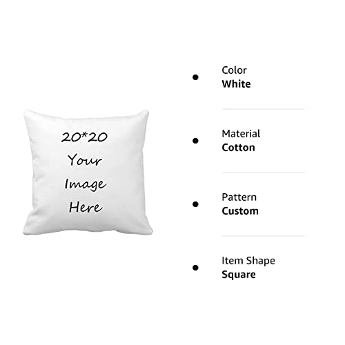 Rr&Ddxu Design Image Or Text Of Customize Pillowcase, Personalized Mother's Gifts Throw Pillow, Pet Photo Pillow Cover, Love Photo Pillowcase, Wedding Keepsake Throw Pillow, (20"X20", White) #TOP7