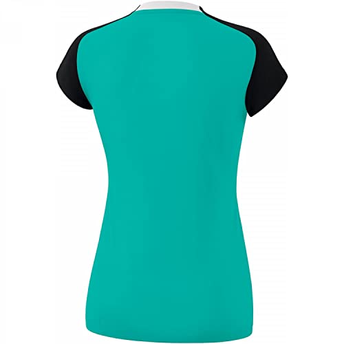 Erima T-Shirt Gandia pour Femme., Femme, Haut, 6282106, Columbia/Noir/Blanc, 48