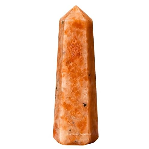 Sunstone Crystal Towers ~ Natural Healing Crystal Point Obelisk for Reiki Healing and Crystal Grid (2" to 3" INCH)