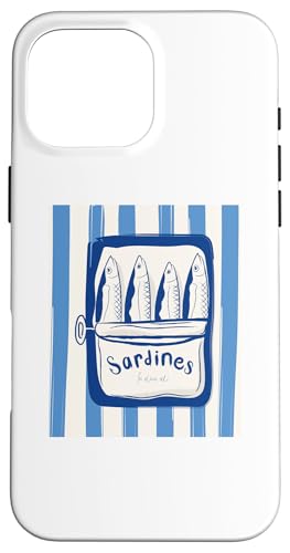 Retro Graphic Sardines Tinned Fish for Men and Women �X�}�z�P�[�X iPhone 16 Pro Max �p