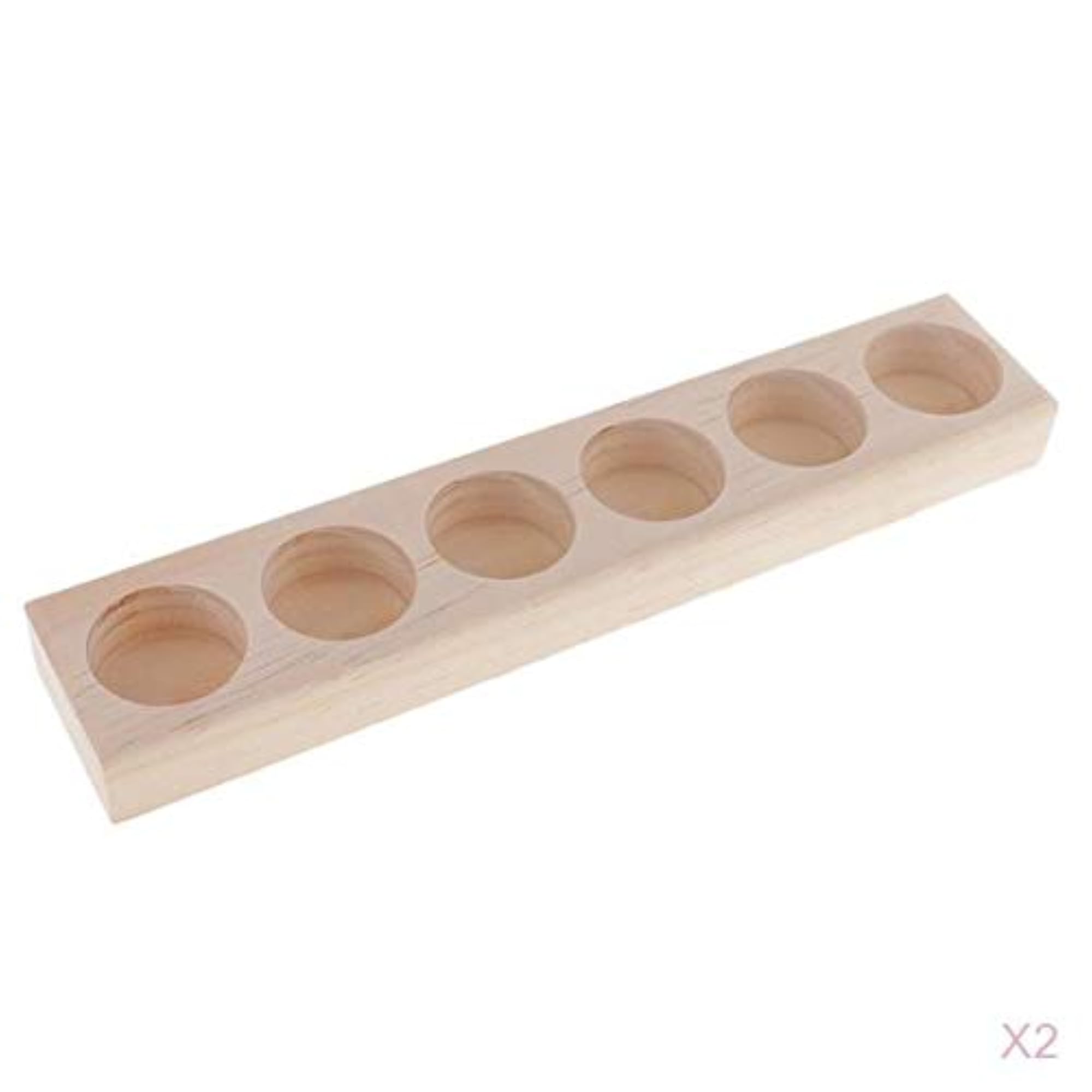 2 Pieces Wooden Essential Oil Holder Stand Rack Organizer Display Shelf
