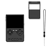 NOUKAJU Case for Trimui Brick, Game Console Case with Lanyard,Anti-Drop, Anti-Scratch,Shockproof,Silicone Protective Cover for Trimui Brick Handheld Game Console(Black)