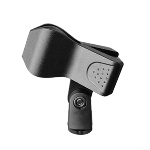 Microphone Clip with Adapter, Plastic Clamp For Handheld Mic Mount Holder Stand, 5/8in to 3/8in Adapter(D)