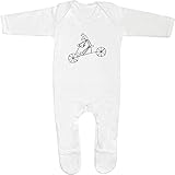 Poppers sin níquel Azeeda 6-12 Meses \'Hombre en la Bicicleta\' Bebé Peleles para Dormir/Pijama (SS00004164)