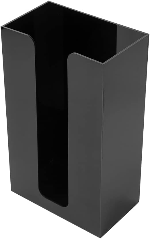 Restaurantware Restpresso 6 x 3.5 x 10 Inch Coffee Cup Sleeve Dispenser 1 Vertical Coffee Sleeve Holder - Holds Up To 75 Sleeves Durable Black Acrylic Coffee Sleeve Organizer