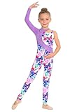 Riismen Maillot Gimnasia Ritmica Niña Mono De Danza Body Deportivo Actuación En El Escenario Mariposa 7-8 años