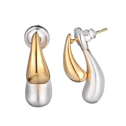 Vivian&CD Chunky Gold Hoop Earrings Set For Women, Lightweight Teardrop Earring Trendy Hypoallergenic 14k Gold Hoop Earrings Cartilage Stacks Earrings Jewelry3