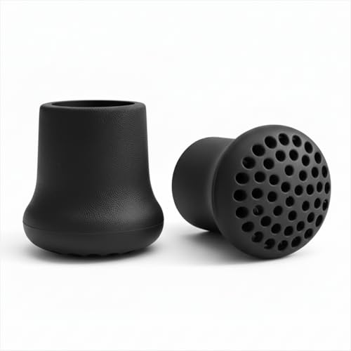 Cane Crutch Feet Tips - Universal Walker Feet Glides Replacement Accessories, 1-1/8 Inch, 2 Pcs