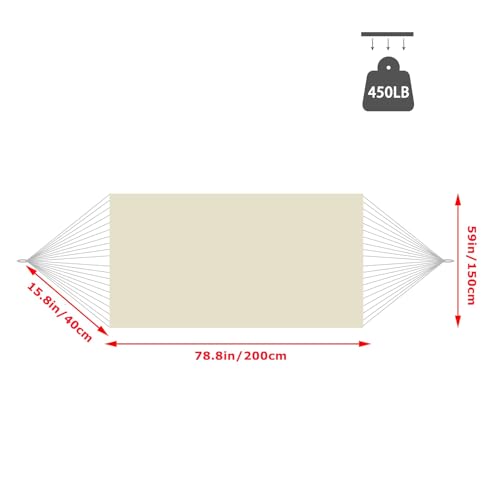 Hamac de jardin élégant avec glands macrame hammock de qualité supérieure - 3