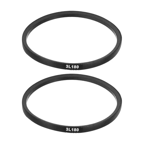 uxcell 2Pcs 3L180 Classic Wrapped Rubber V-Belt, 18"(457mm) Outside Circumference, 3L Profile V Belt 3/8" Width 7/32" Height