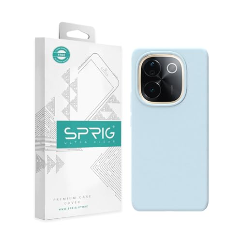 SPRIG Compatible with iQOO Z9S Pro Premium SilkTone (Liquid Silicone) Back Cover Drop Tested Shock Proof Mobile Case for Men, Women, Boys and Girls with Camera Protection (Light Blue) - Image 2