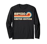 ARVIZO Surname Retro Vintage 80s 90s Birthday Reunion Manga Larga