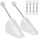 Incutex 4 Paar Schuhspanner variabel Gr. 38-44, Schuhformer aus Kunststoff, Schuhstrecker für Damen und Herren für Sneaker, Turnschuhe, Ballerinas, Loafers, transparent