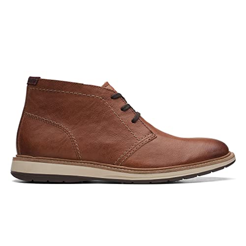 Clarks Homme Chantry Mid bottes Chukka élégantes en cuir marron