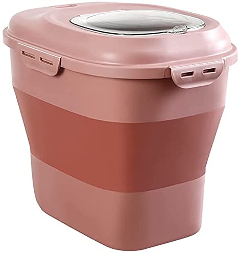 PETS EMPIRE Foldable Food Storage Container Pet Treat Storage Case Airtight Rice Bucket Plastic Container Holds Dry Food Moisture Proof (PINK) (B097PPJ17N) Amazon Price History, Amazon Price Tracker