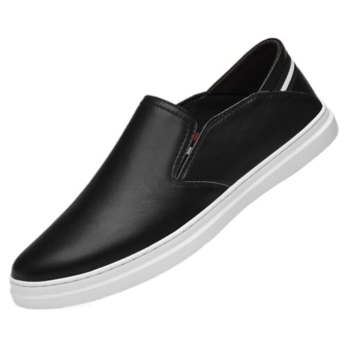 Men's Leather Dress Shoes Oxfords Fashion Casual Business Office Slip On Round Toe Shoes