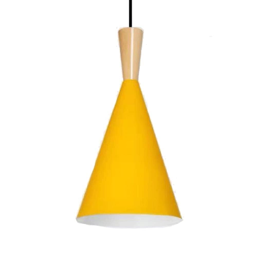 Lámpara colgante de metal amarillo E27 estilo moderno para techo de cocina