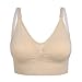 YogfegY Sujetador abierto para mujer, sujetador para mujer, sujetador delantero de maternidad (Beige, M)