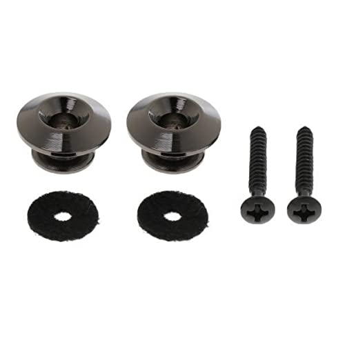 ATORSE 3x2 Pieces Black Strap Button with Mounting Screw for Guitar Mandolin Ukulele-image-24