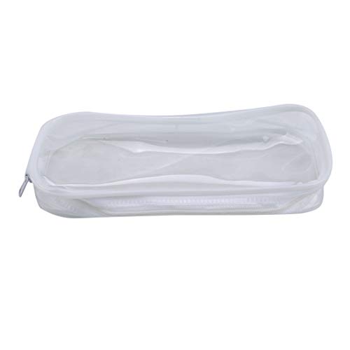 DYSCN 1 Stk. Klarer Federmäppchen Transparenter PVC-Bleistiftbeutel mit großer Kapazität Stifttasche Kosmetiktasche mit Reißverschluss für Schüler Schulbüro Schreibwaren, Weiß Cover