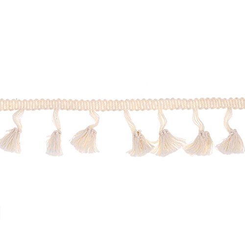 Dyai Tassel Fringe Trim, 21Yards White/Black/Beige Cotton Lace, Tassels Fringe Lace Trim Ribbon For Women Dress, Cloth, Bags, Curtain, Home Decor And Other Diy Craft Supply #TOP3