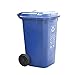 Kosz na śmieci Śmieci na świeżym powietrzu może plastikowy kosz na śmieci 50L / 100L do podwórka, talii lub patio kosz na śmieci (Color : Blue, Size : 100L)
