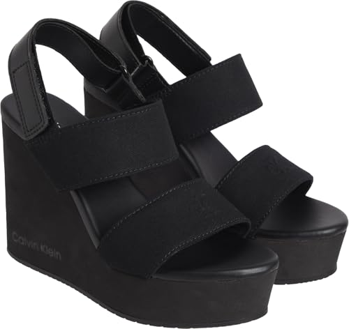 Calvin Klein Women's Wedge Webbing in Yw0yw01790 Wedge Heel Sanda...