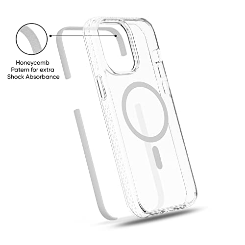 Image of Vaku Luxos Guard MagPro for iPhone 14 Cover Case, 10 Feet Drop Protection, Shockproof, Scratch Resistant, Slim, Thin Compatible with MagSafe iPhone 14 Back Cover - White