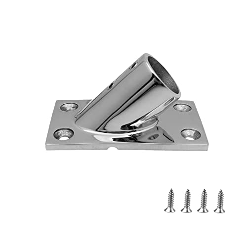 Embase de taud marine antirouille en inox 316 avec angle de 60 degrés pour bimini