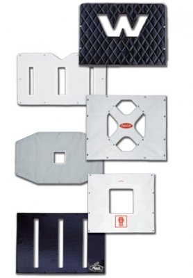 Belmor WF-9073-1 Black Winterfront Truck Grille Cover for 1984-2007 Blue Bird TC/2000