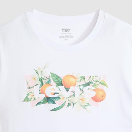 Levi's The Perfect Tee Orange Farm Bw Bright Wh – Ansicht 6